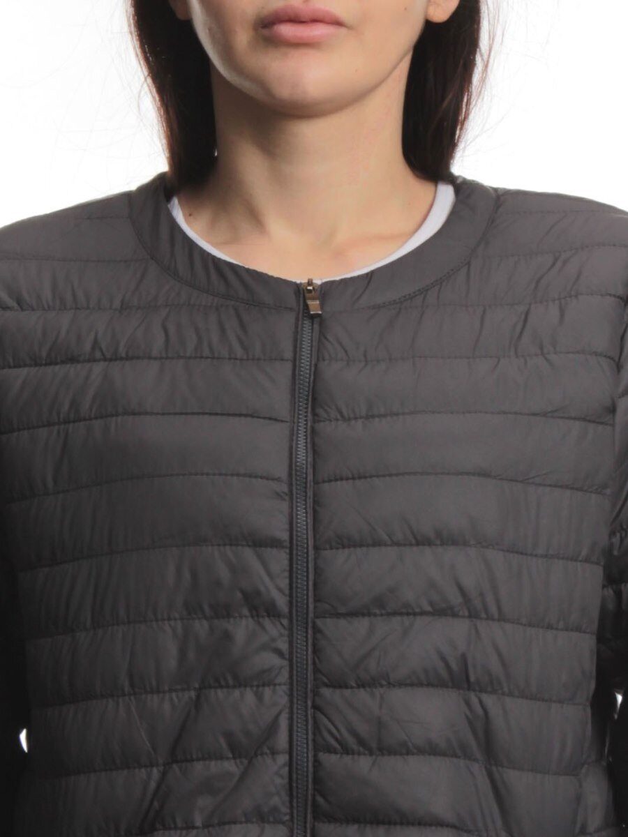 K-528 DK. GRAY Куртка демисезонная стеганая женская (70 гр. холлофайбер)