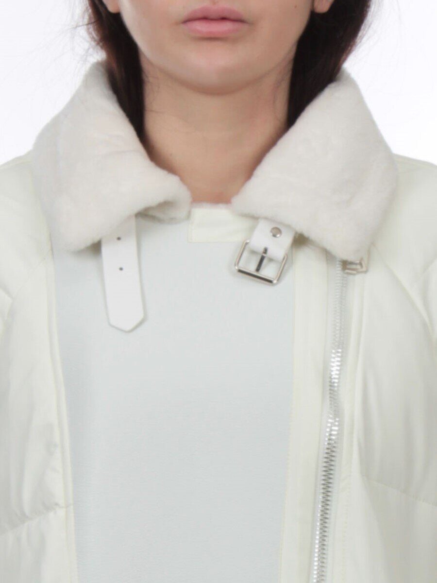 S24-263 MILK Куртка демисезонная женская (100 гр. холлофайбер)