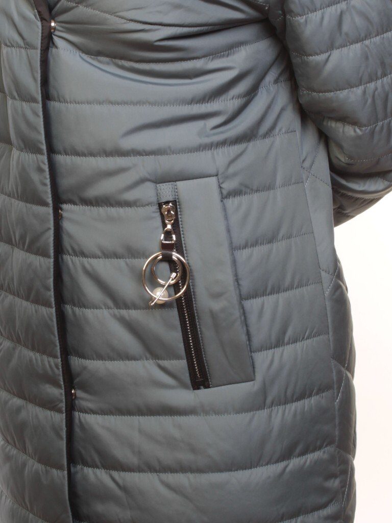 BM10301 GRAY/TURQUOISE Куртка демисезонная женская (50 гр. синтепон)