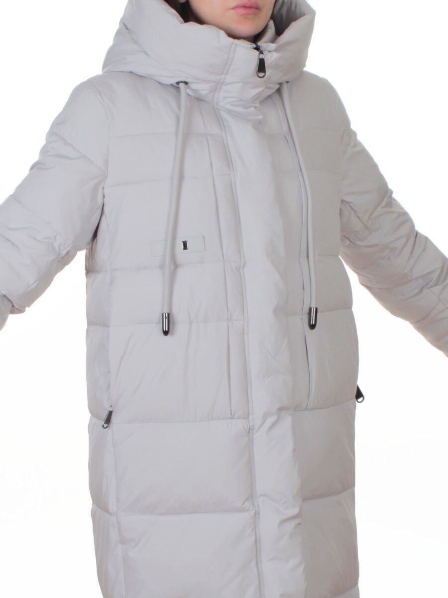 8818 LT. GRAY Пальто зимнее женское (200 гр. холлофайбер)