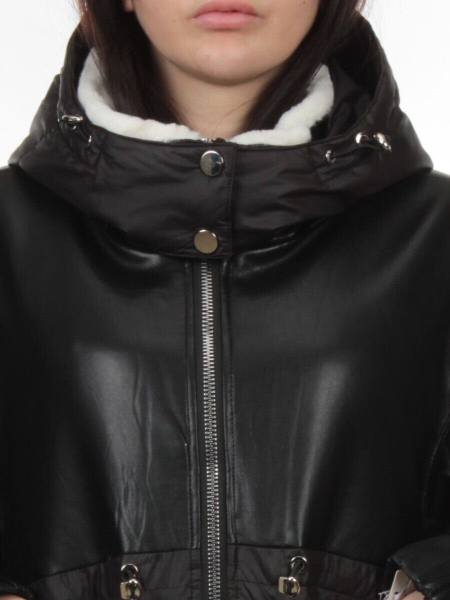 H24-210 BLACK Куртка демисезонная женская (100 гр. холлофайбер)