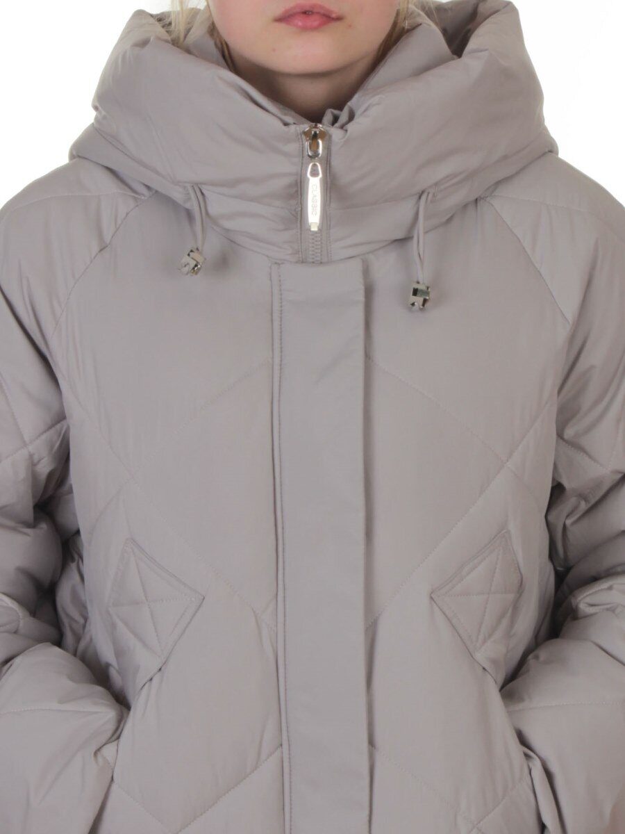 A620 GRAY Пальто зимнее женское (200 гр. био-пух)