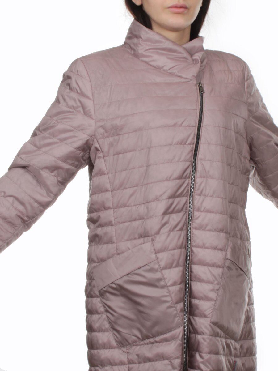 K-532 GRAY PINK Куртка демисезонная стеганая женская (70 гр. холлофайбер)