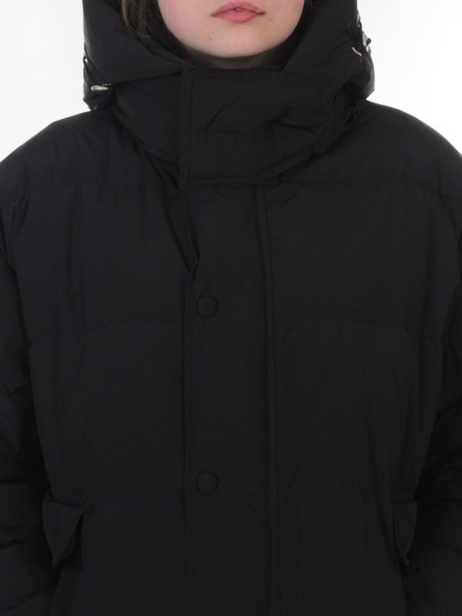 8812 BLACK Пальто пуховое женское (пух)
