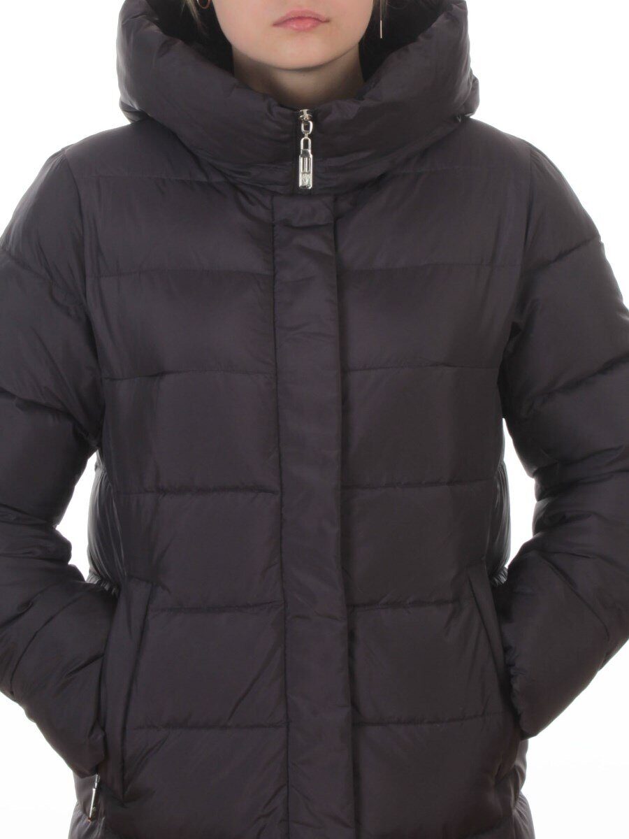 2037 DK. GRAY Пальто зимнее женское (200 гр. холлофайбер)