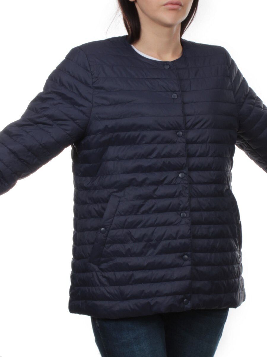 K-527 DK. BLUE Куртка демисезонная стеганая женская (70 гр. холлофайбер)