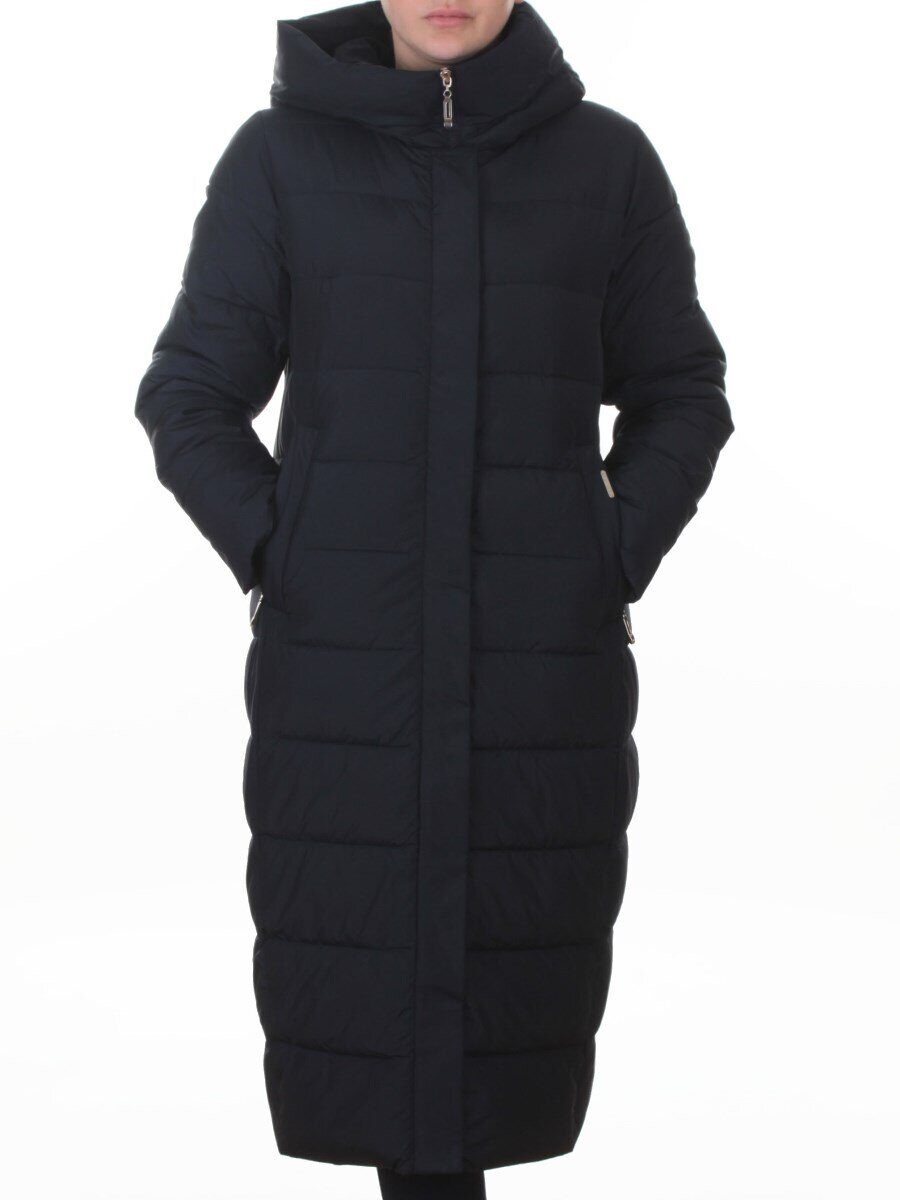 2037 DK. BLUE Пальто зимнее женское (200 гр. холлофайбер)