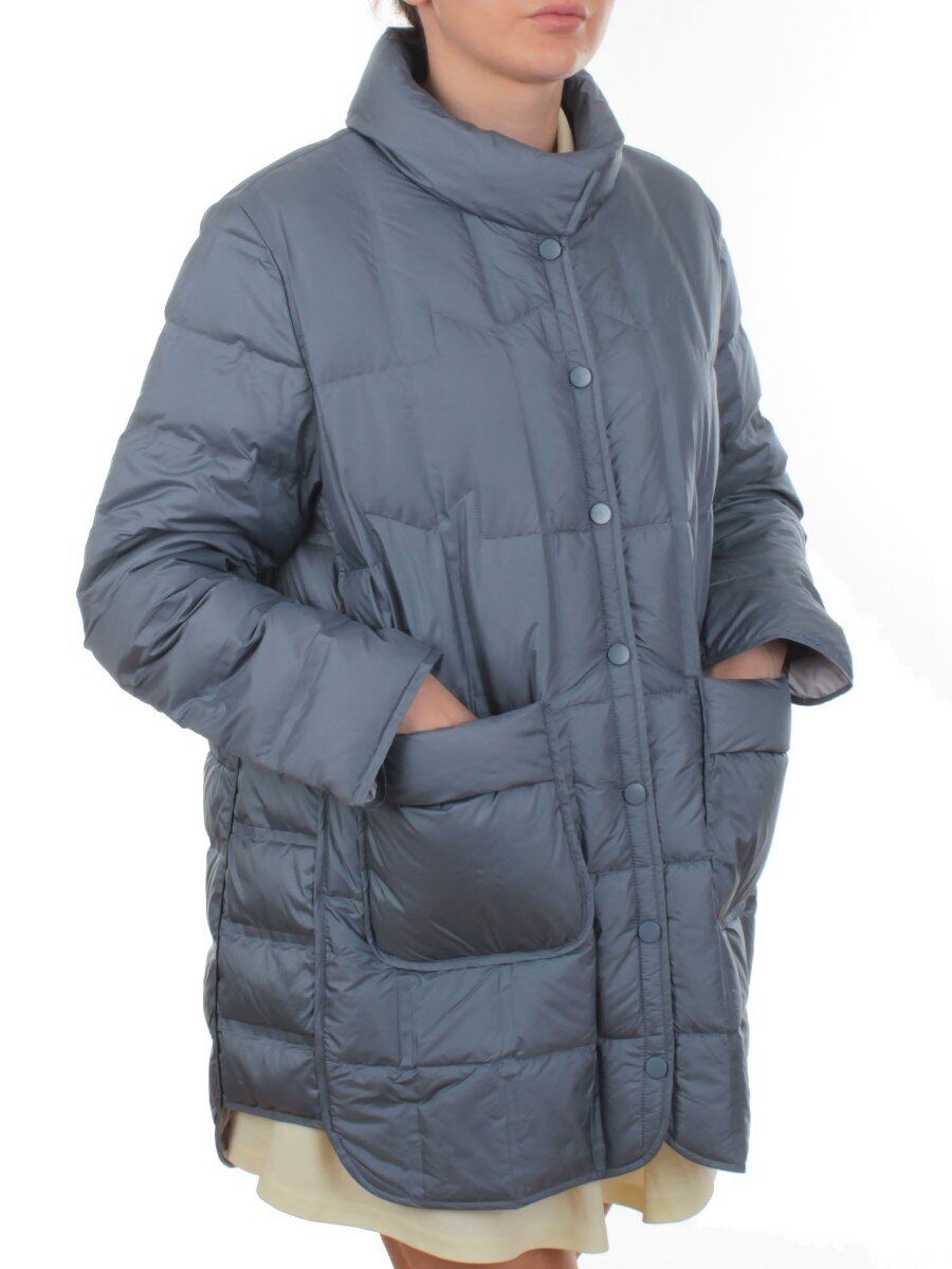 H24-328 BLUE Куртка пуховая облегченная женская (белый утиный пух)