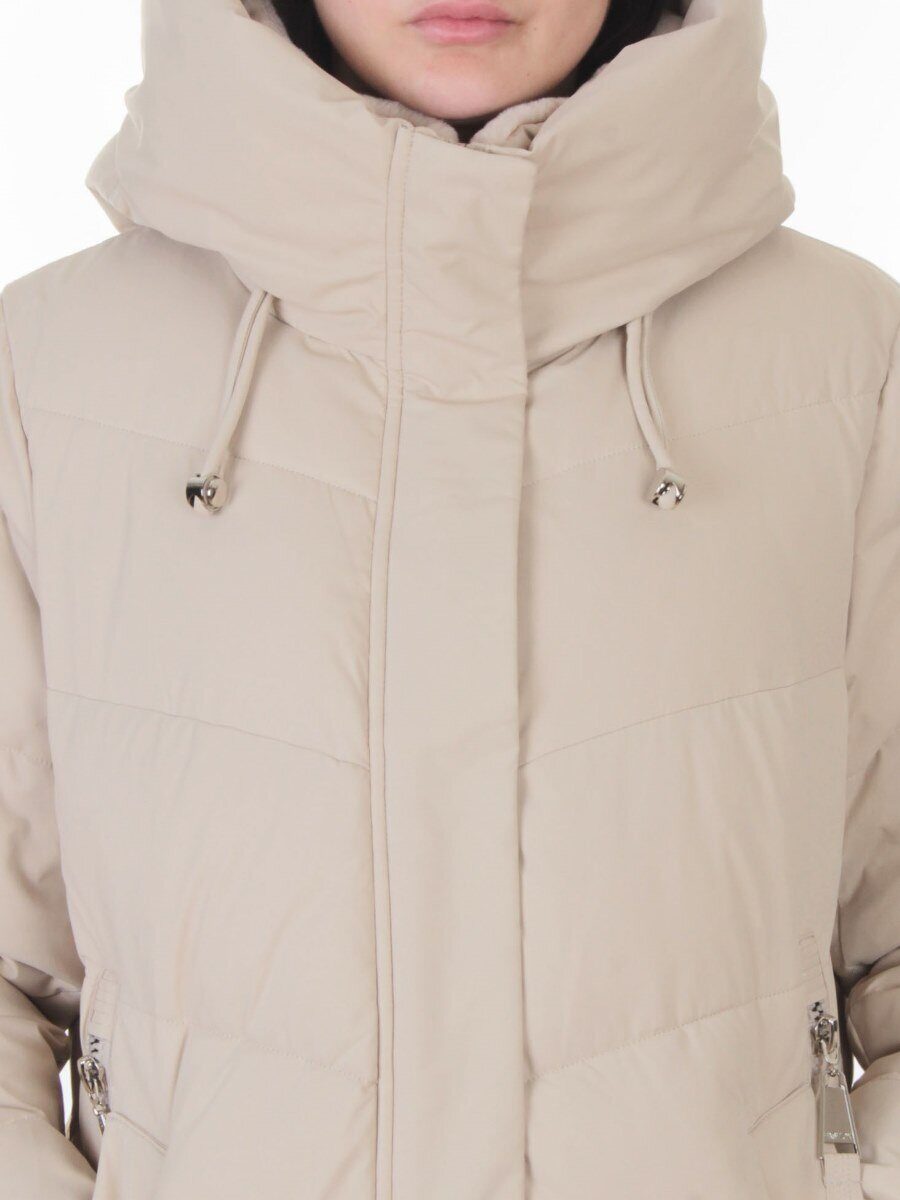 6605B LT. BEIGE Пальто зимнее женское (200 гр. холлофайбер)