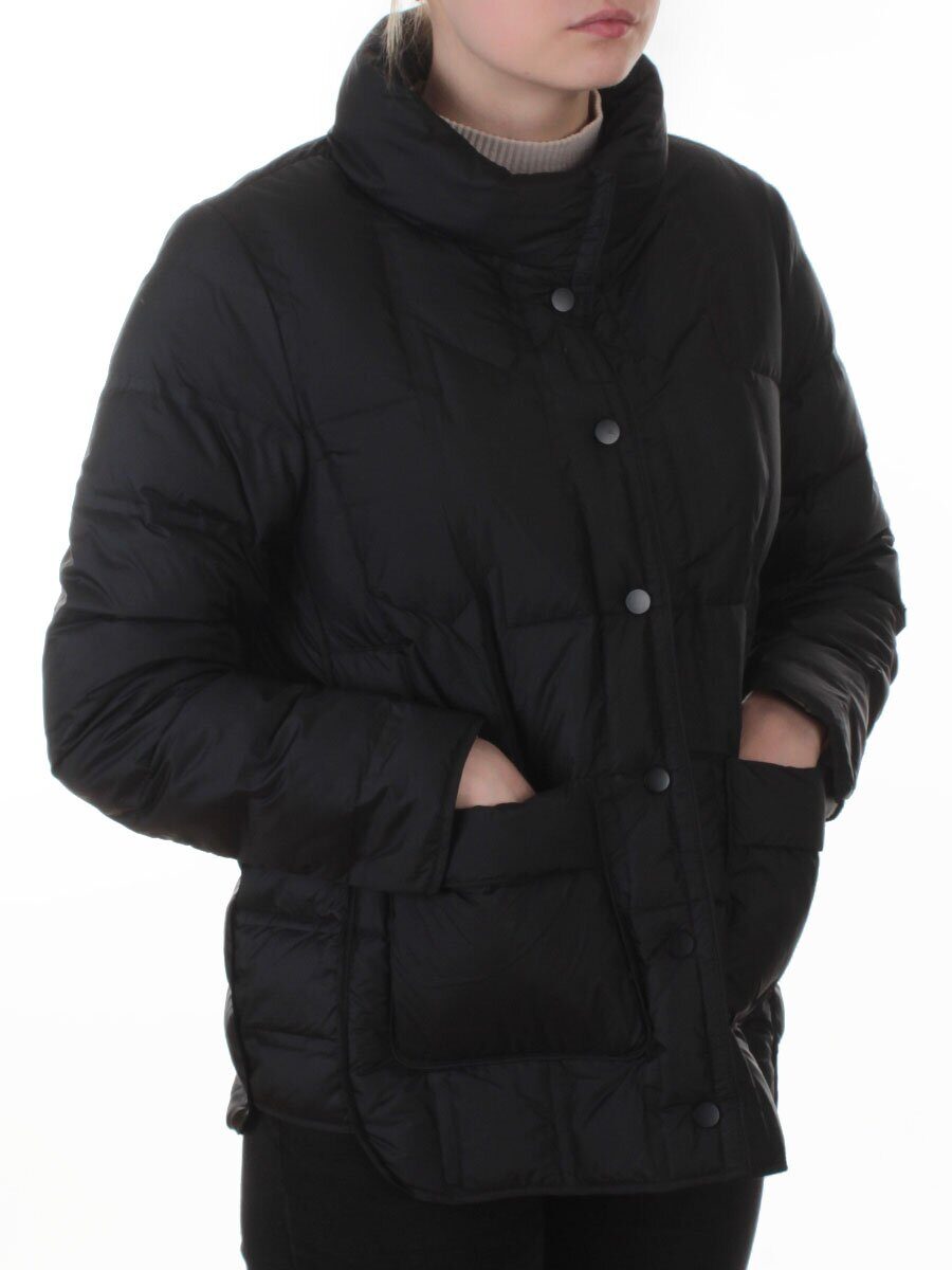 8810 BLACK Куртка пуховая облегченная женская (утиный пух)