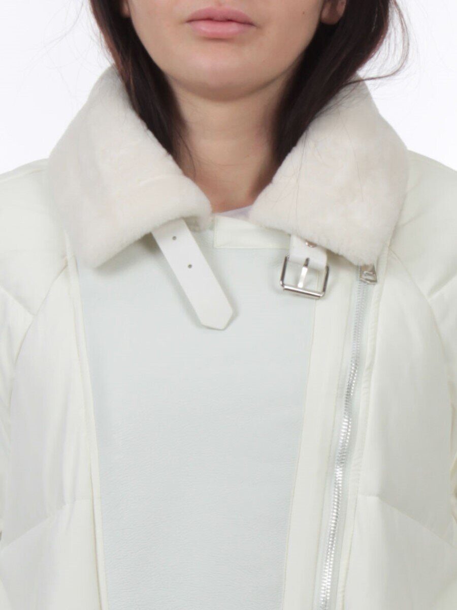 S24-163 MILK Куртка демисезонная женская (100 гр. холлофайбер)