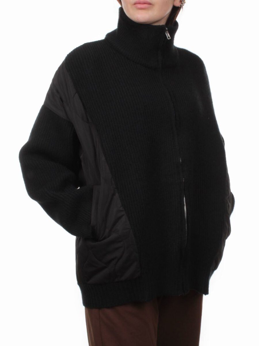 3155 BLACK Куртка-кардиган женская (90% хлопок, 10% синтепон)