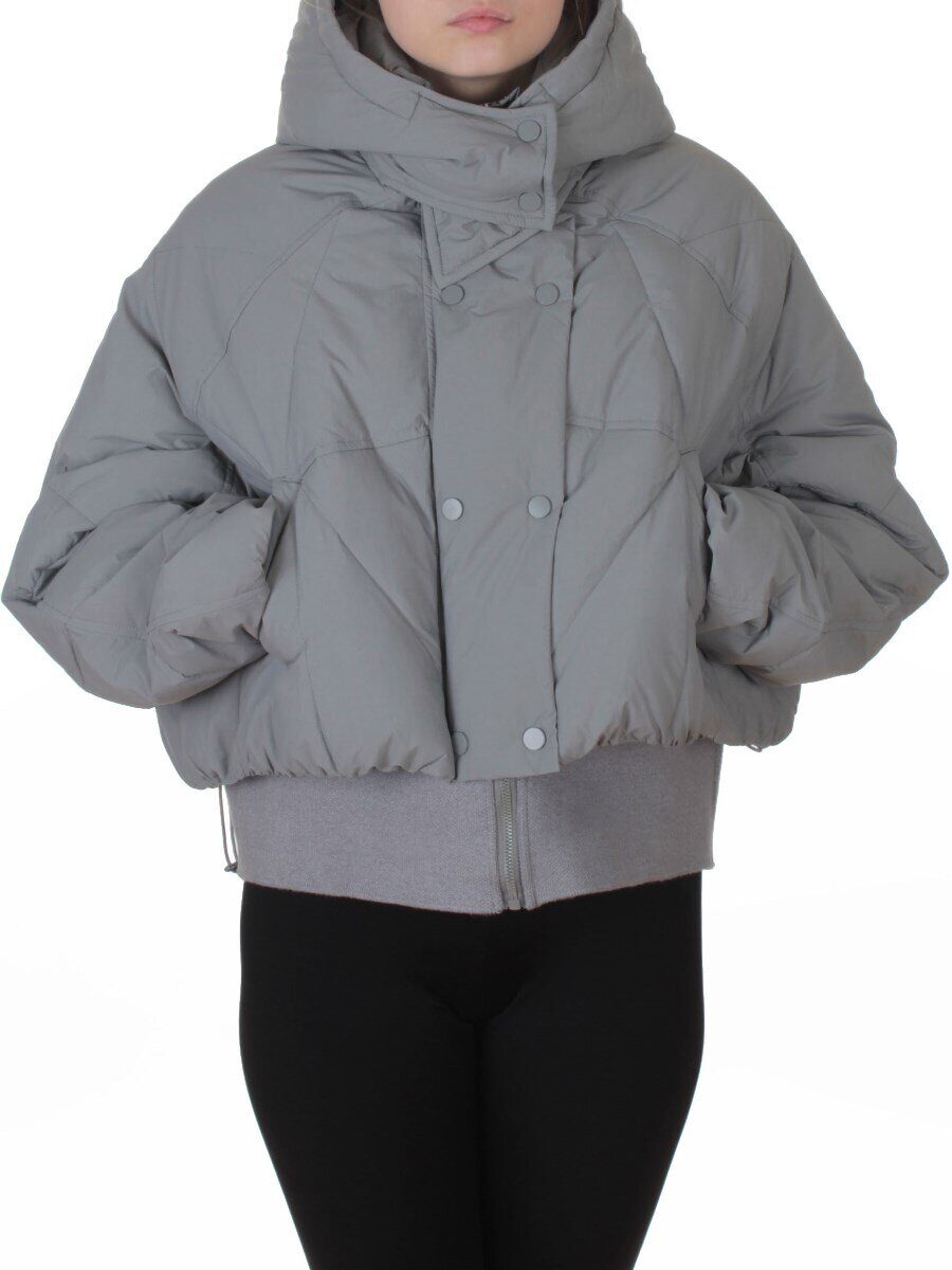 H24-033 GRAY Куртка пуховая зимняя женская (пух)