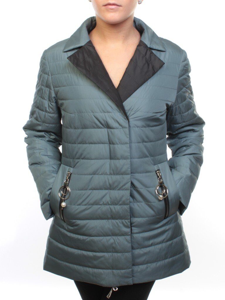 BM10301 GRAY/TURQUOISE Куртка демисезонная женская (50 гр. синтепон)