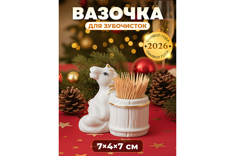 Вазочка для зубочисток 7,5*4,5*7 см