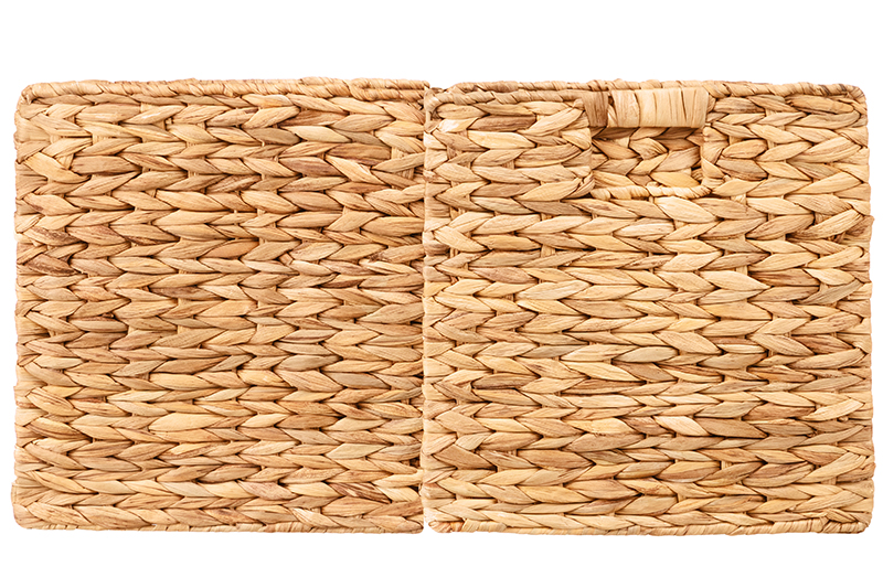 БЫЛО 1665 руб! Корзина плетеная 31*31*31 см с ручками, складная, водный гиацинт