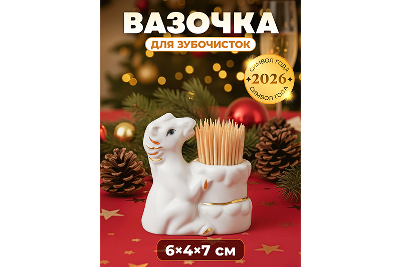 Вазочка для зубочисток 6*4*7 см