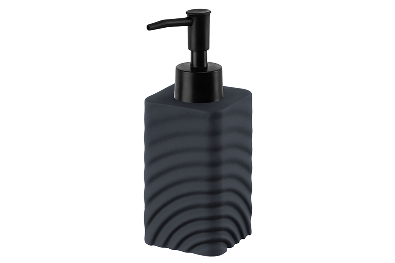 БЫЛО 489 руб! Диспенсер для мыла 280 мл, 6.5*6.5*17.3 см, графит