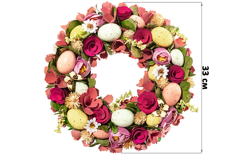 БЫЛО 2124 руб! Пасхальное украшение венок 33*33*8 см,