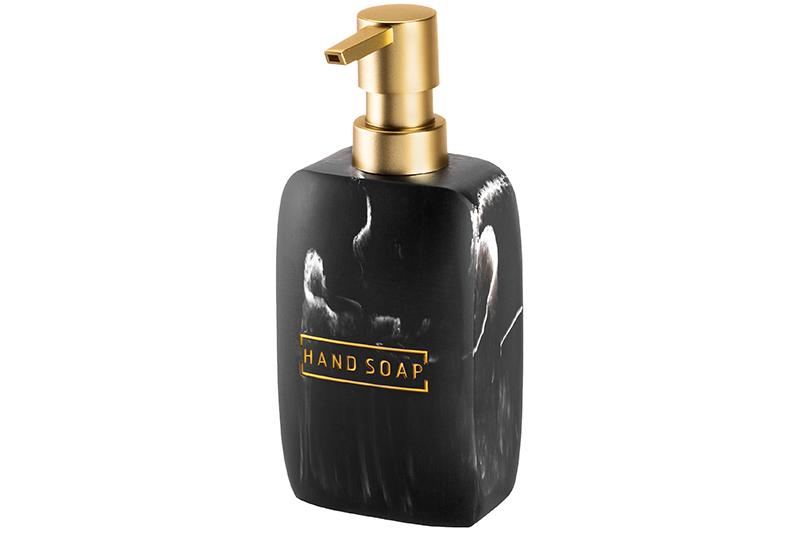 БЫЛО 695 руб! Диспенсер 200 мл 7,5*6*18 см, черный мраморный