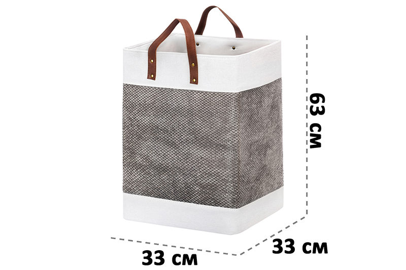 БЫЛО 1637 руб! Корзина текстильная д/хранения 33*33*63 см, с ручками