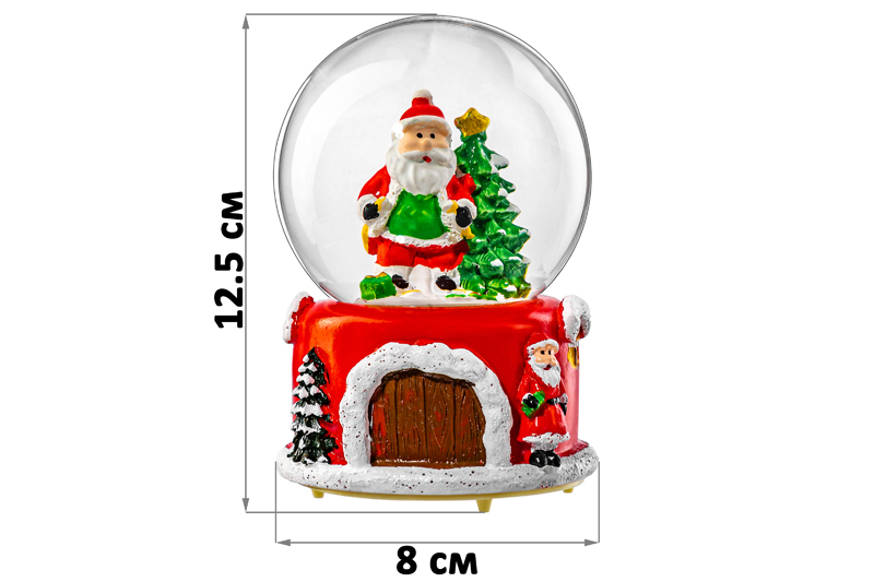 БЫЛО 799 руб! Новогодний шар со снегом 8*8*12,5 см