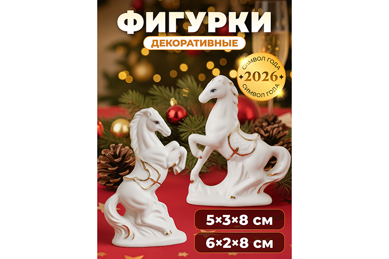 Набор фигурки декоративные 2 пр. 5,5*3*8,5 см, 6,5*2,5*8,5 см