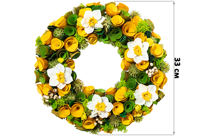 БЫЛО 2124 руб! Пасхальное украшение венок 33*33*8 см,