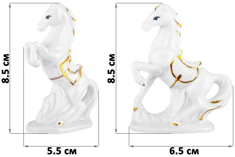 Набор фигурки декоративные 2 пр. 5,5*3*8,5 см, 6,5*2,5*8,5 см