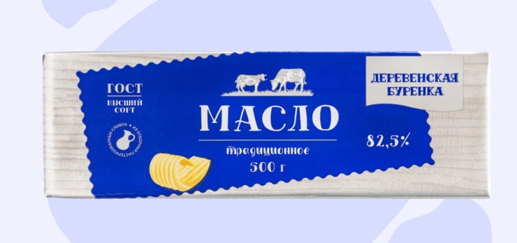 Масло традиционное Деревенская буренка 500гр Лав Продукт
