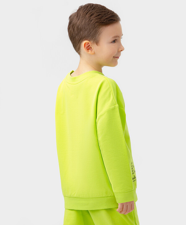 744 р.  930 р.  Свитшот оверсайз с текстовым принтом салатовый Button Blue