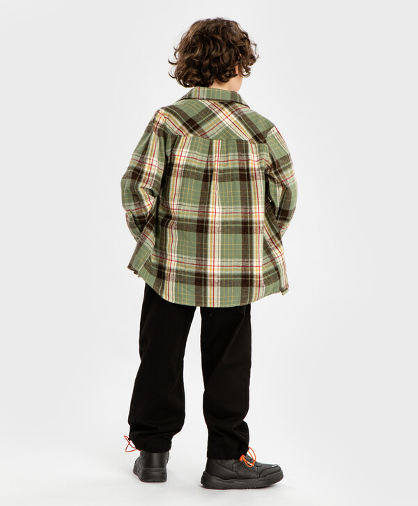 1680 р.  2100 р.  Брюки с защипами и регулировкой ширины брючин черные для мальчика Button Blue