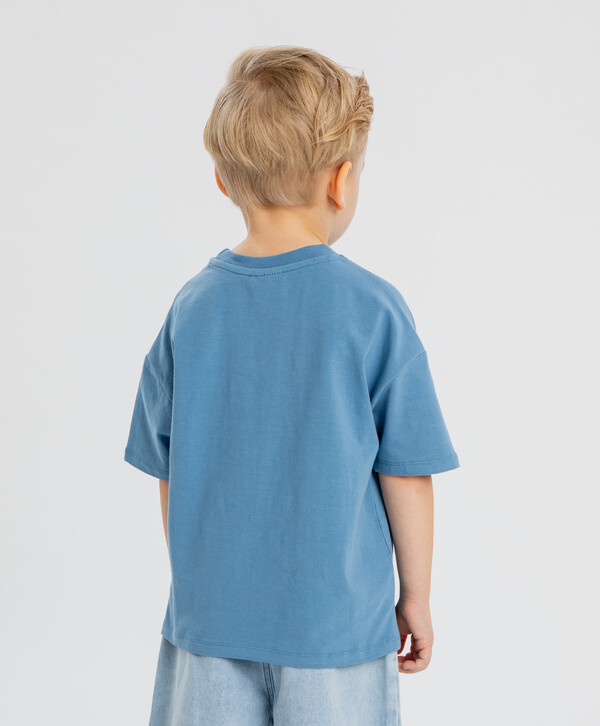 480 р.  599 р.  Футболка оверсайз голубая детская Button Blue
