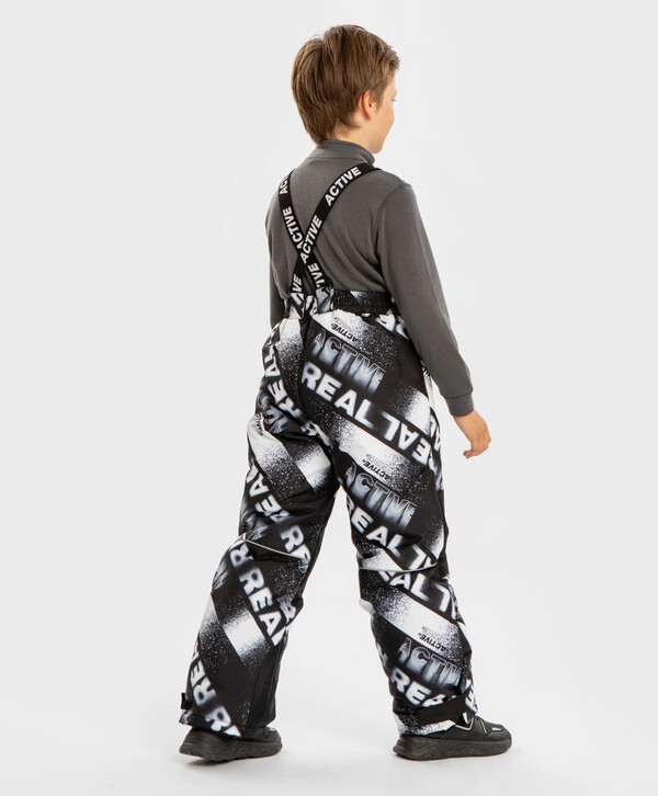 2360 р.  2950 р.  Брюки утепленные зимние на подтяжках непромокаемые мультицвет для мальчика Button Blue