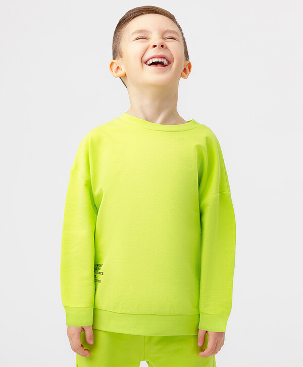 744 р.  930 р.  Свитшот оверсайз с текстовым принтом салатовый Button Blue