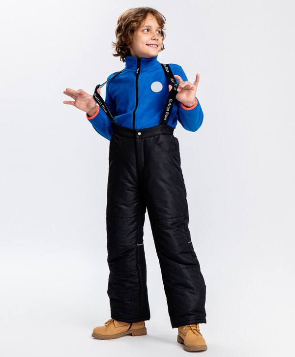 2508 р.  3135 р.  Брюки утепленные с подтяжками черные  Button Blue