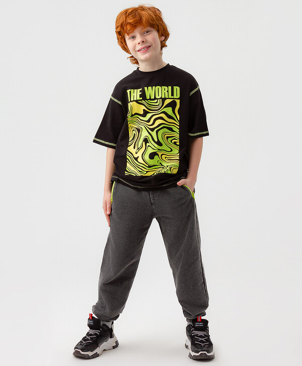 1360 р.  1700 р.  Джоггеры с поясом темно-серые Button Blue