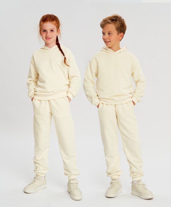 1000 р.  1250 р.  Джоггеры базовые с поясом на резинке молочные детские Button Blue