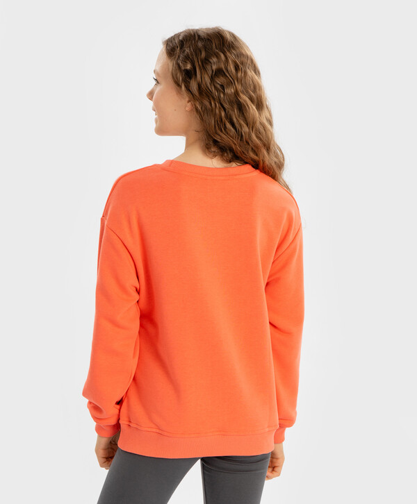 912 р.  1139 р.  Толстовка базовая с длинным рукавом коралловая детская Button Blue