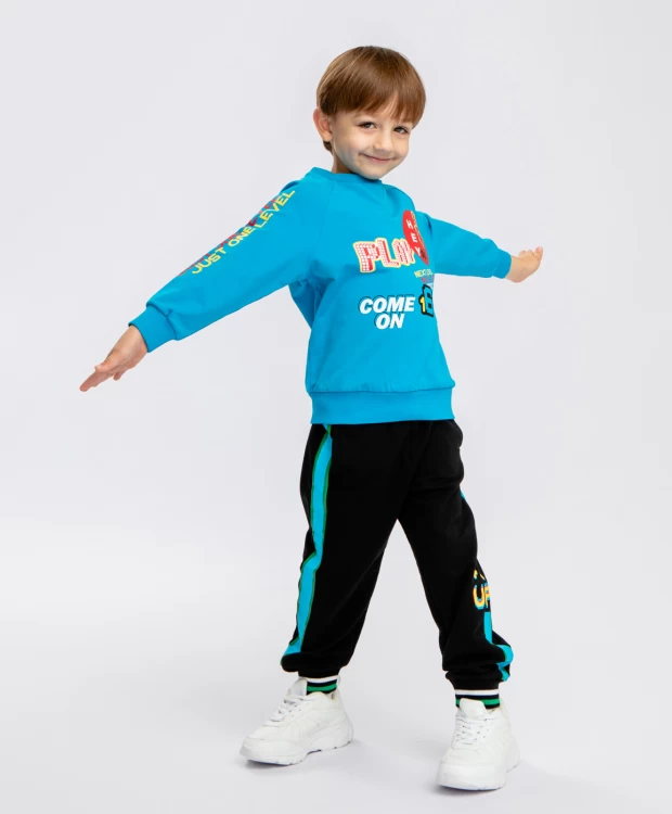 1080 р.  1350 р.  Брюки с лампасами черные Button Blue