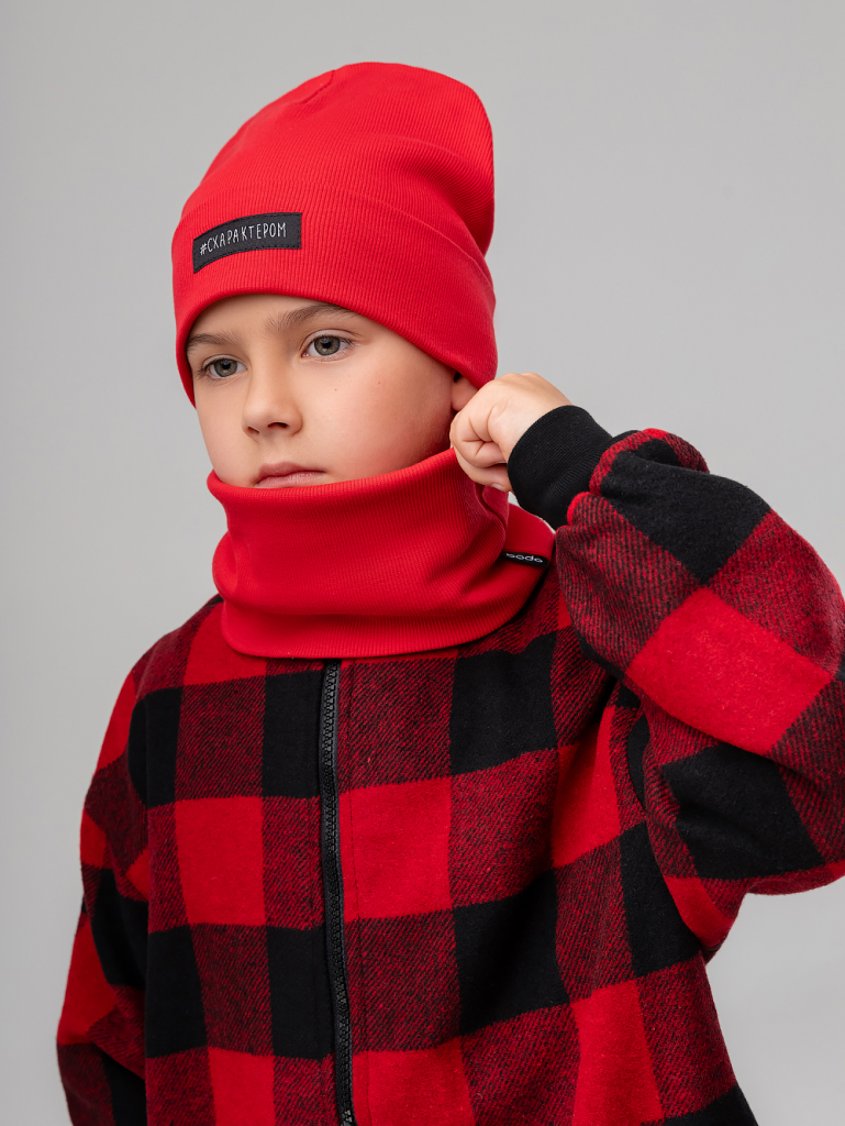 Комплект (шапка, снуд) 13-176MU; красный