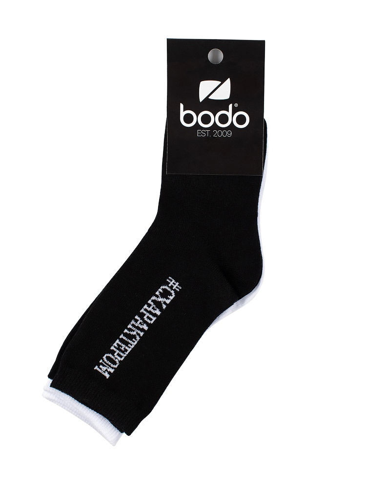 Носки 2 пары 26-7MU; черный/белый