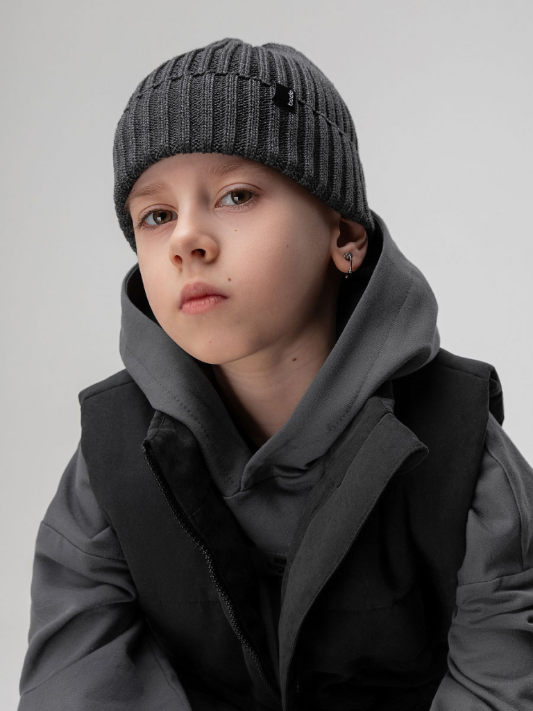 Шапка 10-405MU; темно-серый меланж