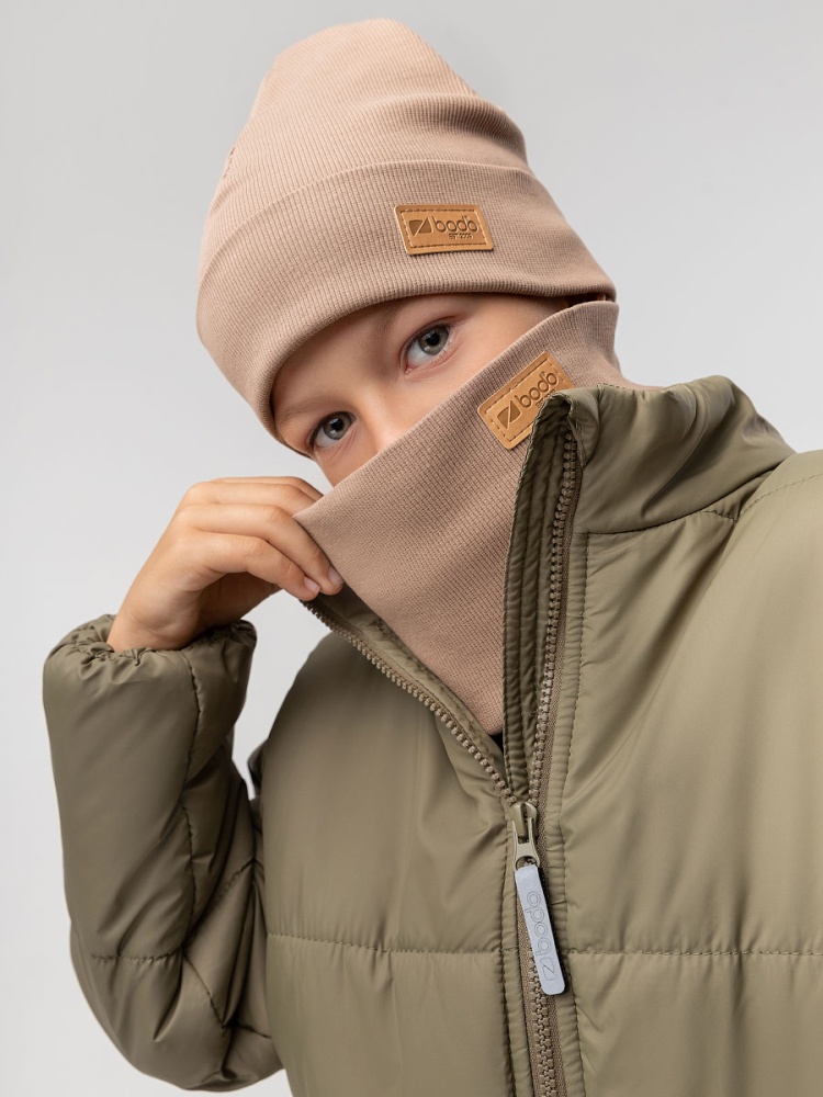 Комплект (шапка, снуд) 13-201MU; бежевый