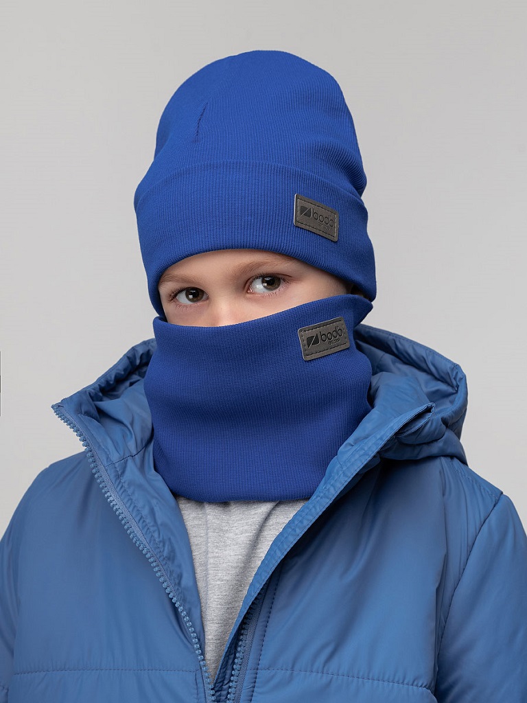 Комплект (шапка, снуд) 13-201MU; синий