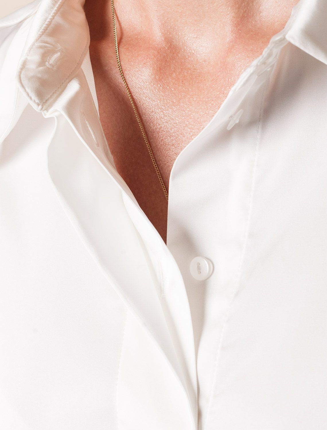 Блузка из сатина с эластаном D29.275 натуральный белый