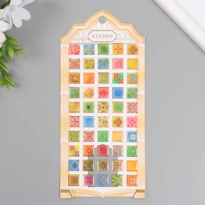 Наклейки для творчества пластик «Восточная плитка», 9.3×20.4 см