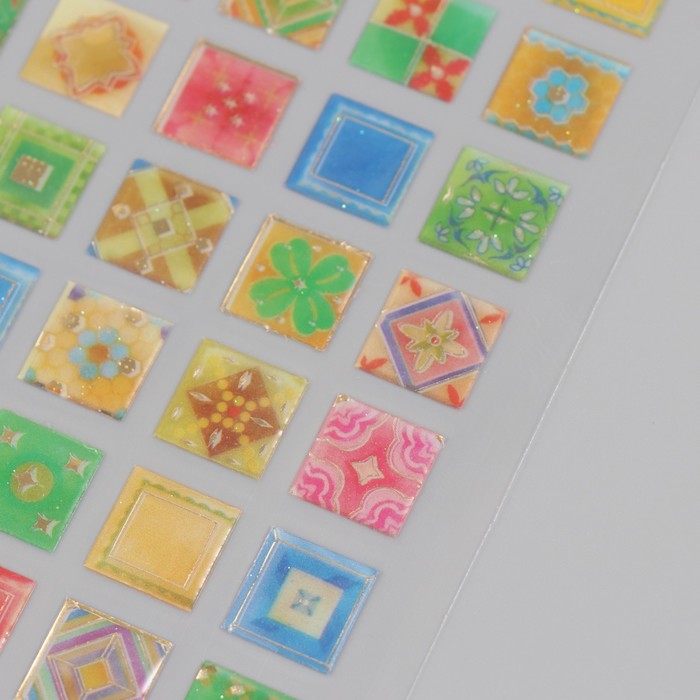 Наклейки для творчества пластик «Восточная плитка», 9.3×20.4 см