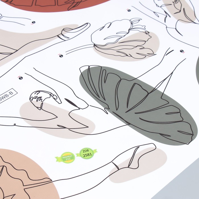 Наклейка интерьерная цветная «Балерины. Абстракция», пластик, 60×85 см