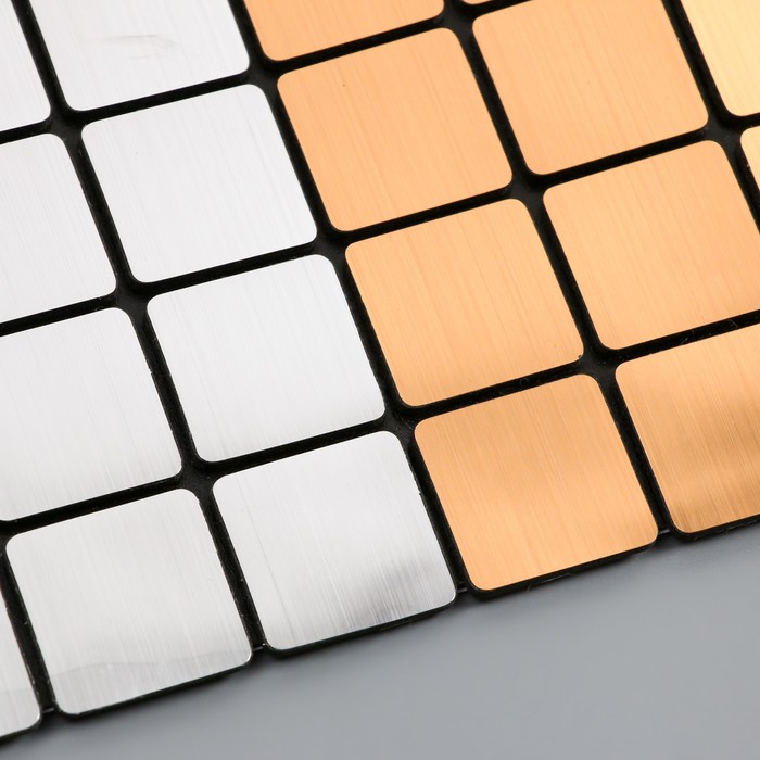 Наклейка интерьерная «Волны», декор на стену, серебро, 30×30 см